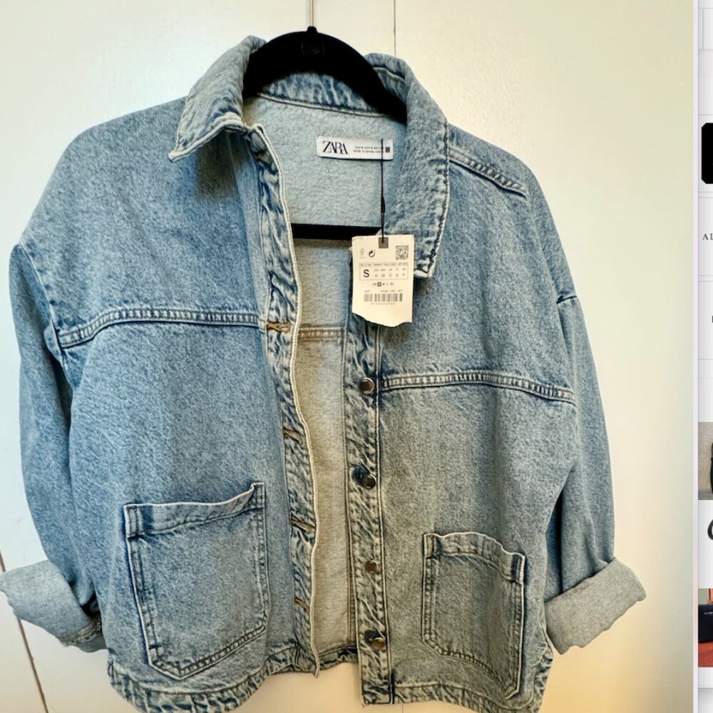 Zara Jean Jacket Womens Size Small- with Tags